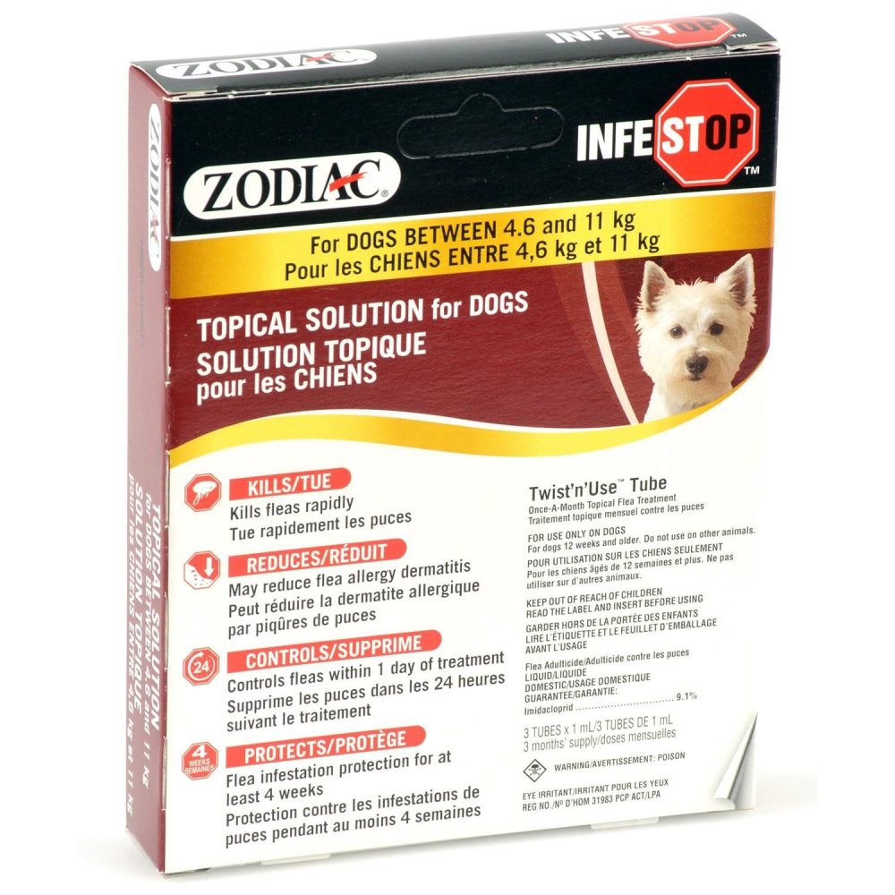 Infestop Topical Solution for Dogs Between 4.6 kg and 11 kg | Flea & Tick Dog Dog