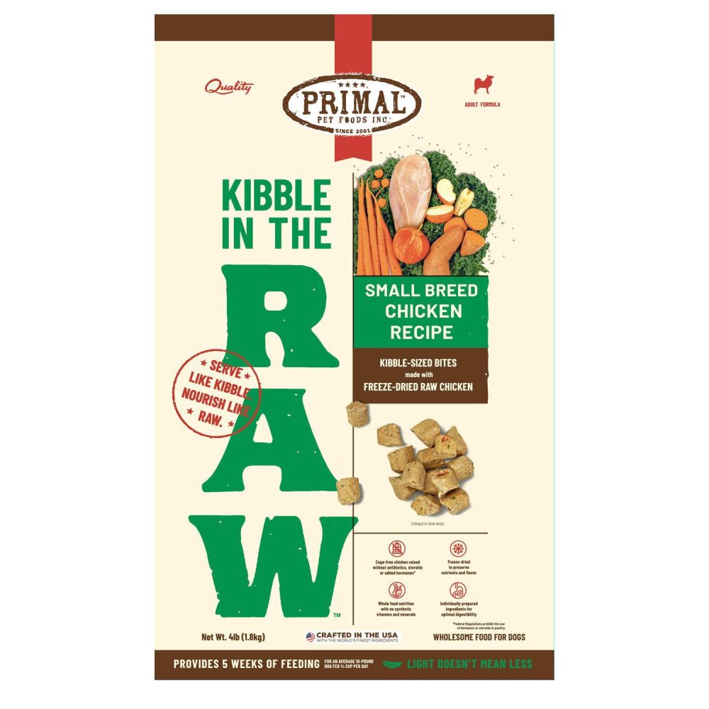 Kibble in the Raw Chicken Recipe Small Breed Adult Dog Food | Freeze Dried Food Dog Dog