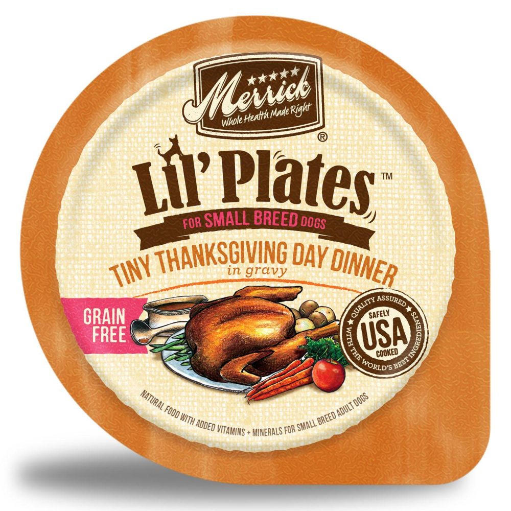 Lil’ Plates Tiny Thanksgiving Day Dinner Gravy Small Breed Dog Food / 3.5 oz – 12 pk | Wet Food Dog Dog