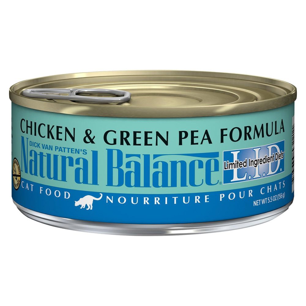 Limited Ingredient Chicken & Green Pea Formula Adult Cat Food / 5.5 oz – 24 pk | Wet Food Cat Cat