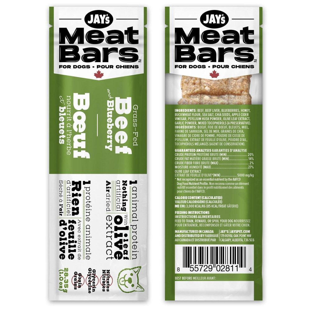 Meat Bars Grass-Fed Beef & Blueberry | Soft & Chewy Treats Dog Dog