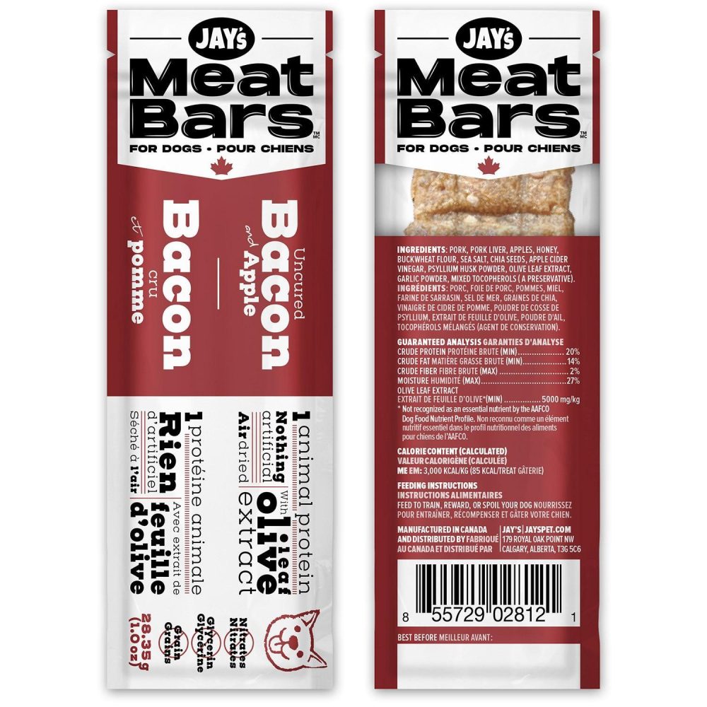 Meat Bars Uncured Bacon & Apple | Soft & Chewy Treats Dog Dog