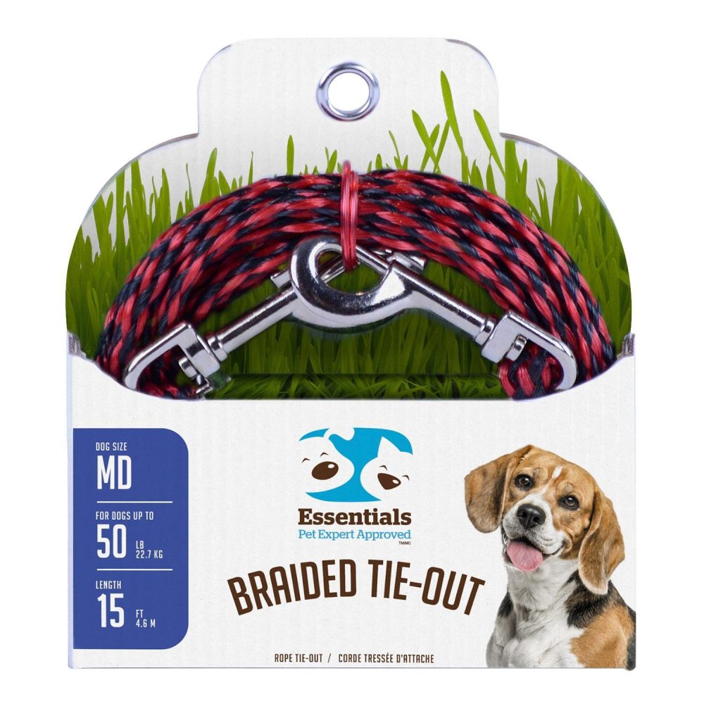 Medium Dog Braided Tie-Out | Collars, Leashes & Harnesses Collars, Leashes & Harnesses Collars, Leashes & Harnesses