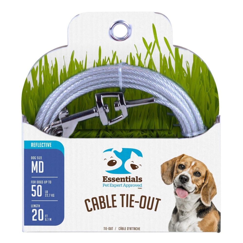 Medium Dog Reflective Cable Tie-Out | Collars, Leashes & Harnesses Collars, Leashes & Harnesses Collars, Leashes & Harnesses