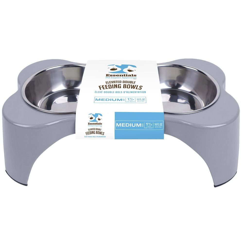 Melamine Elevated Diner Set Grey | Bowls & Feeding Bowls & Feeding Bowls & Feeding