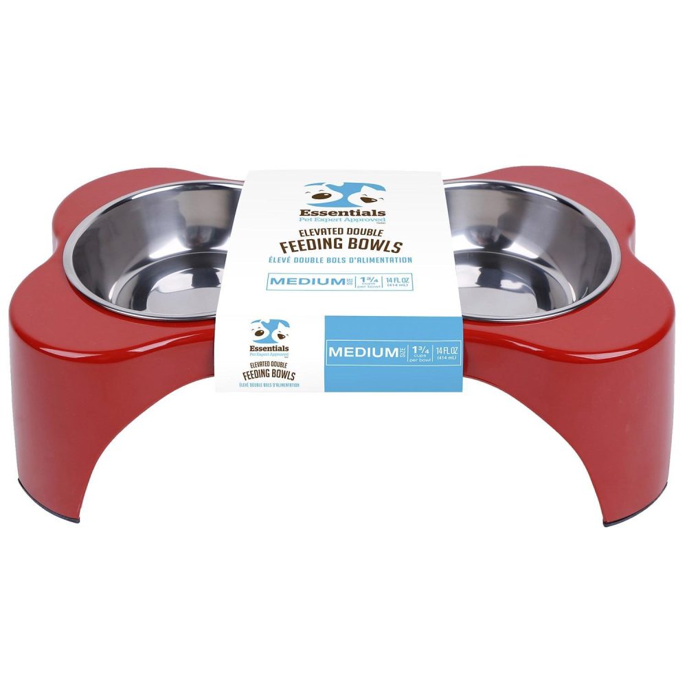 Melamine Elevated Diner Set Red | Bowls & Feeding Bowls & Feeding Bowls & Feeding