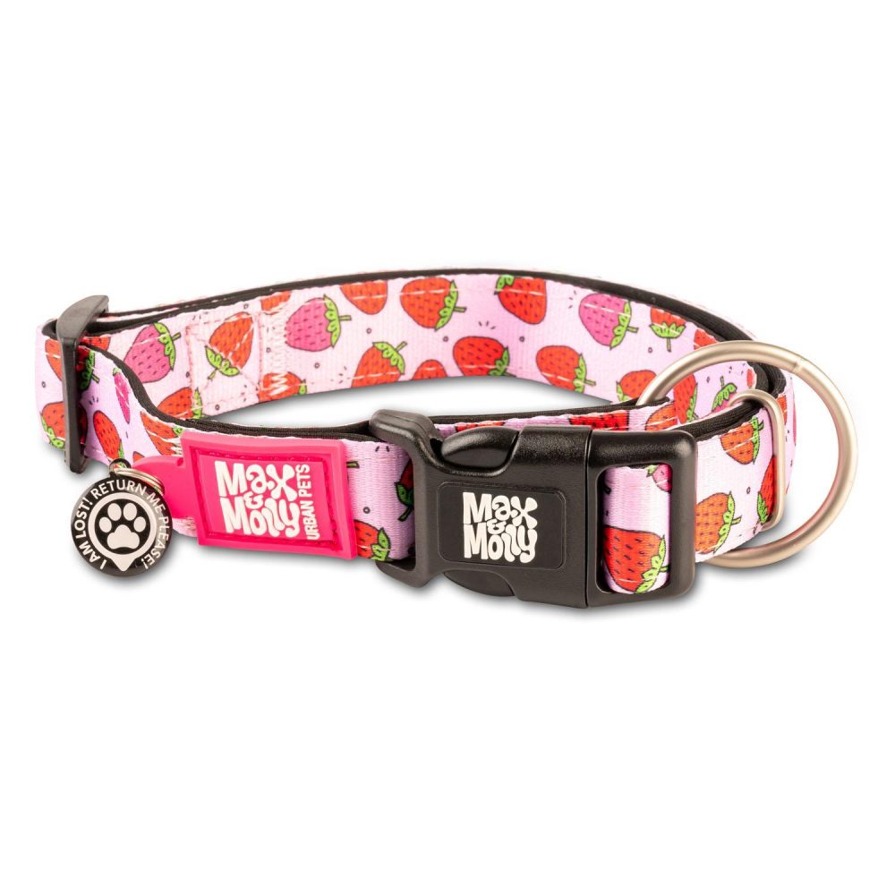 Neoprene SMART ID Strawberry Dog Collar | Collars, Leashes & Harnesses Collars, Leashes & Harnesses Collars, Leashes & Harnesses