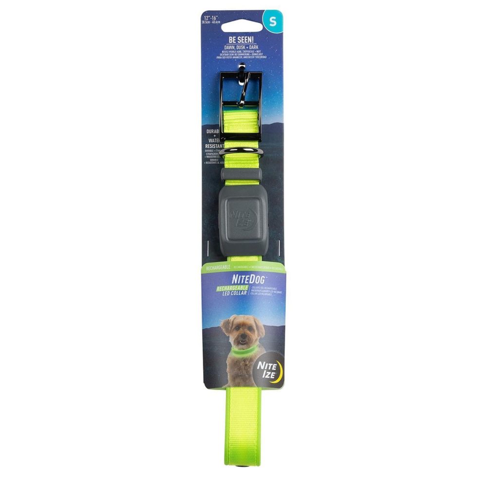 NiteDog Rechargeable LED Lime Green Dog Collar | Collars, Leashes & Harnesses Collars, Leashes & Harnesses Collars, Leashes & Harnesses