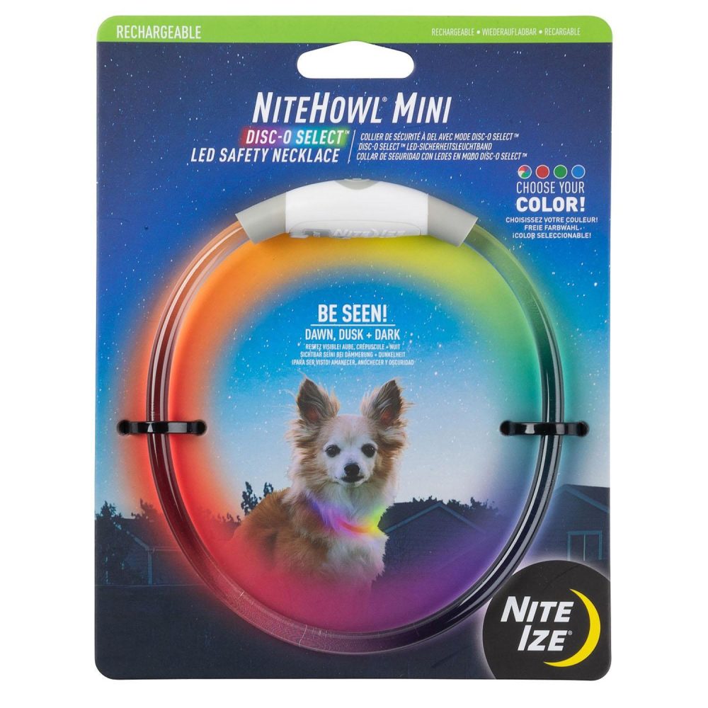 NiteHowl Mini Rechargeable LED Safety Necklace – Disc-O Select | Collars, Leashes & Harnesses Collars, Leashes & Harnesses Collars, Leashes & Harnesses