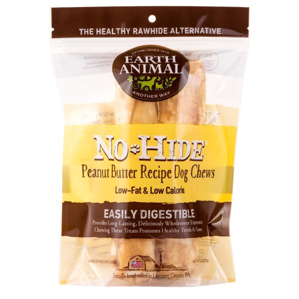 No-Hide Peanut Butter Natural Rawhide Alternative Dog Chews 2 Pack | Bones & Chews Bones & Chews Bones & Chews