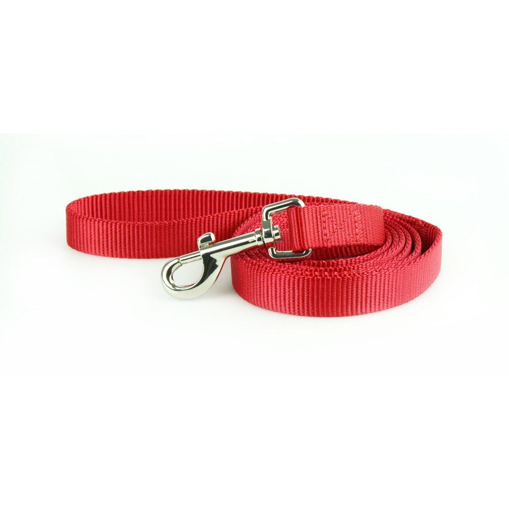 Nylon 1in Red Dog Leash | Collars, Leashes & Harnesses Collars, Leashes & Harnesses Collars, Leashes & Harnesses