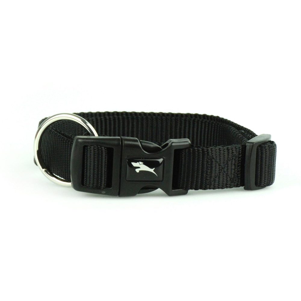 Nylon Adjustable Black Dog Collar | Collars, Leashes & Harnesses Collars, Leashes & Harnesses Collars, Leashes & Harnesses