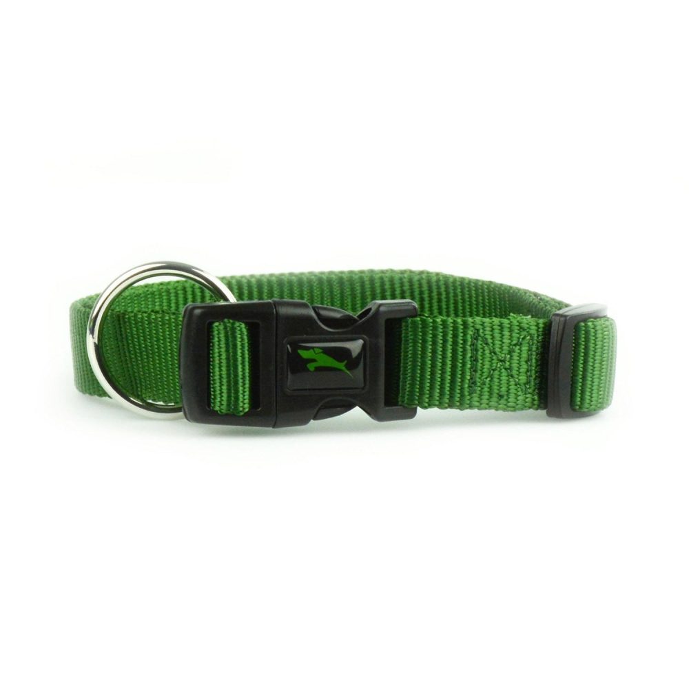 Nylon Adjustable Dark Green Dog Collar | Collars, Leashes & Harnesses Collars, Leashes & Harnesses Collars, Leashes & Harnesses