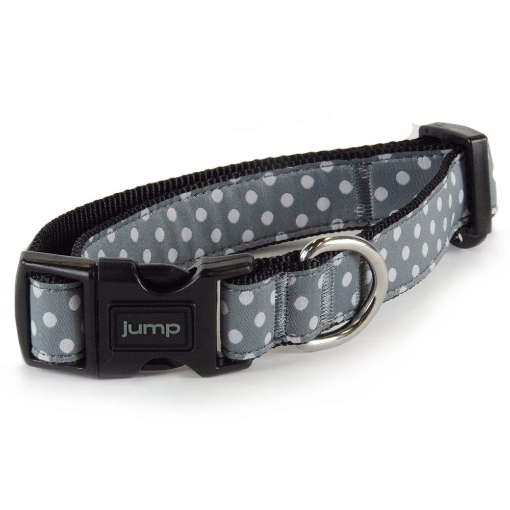 Nylon Adjustable Grey Polka Dot Dog Collar | Collars, Leashes & Harnesses Dog Collars, Leashes & Harnesses