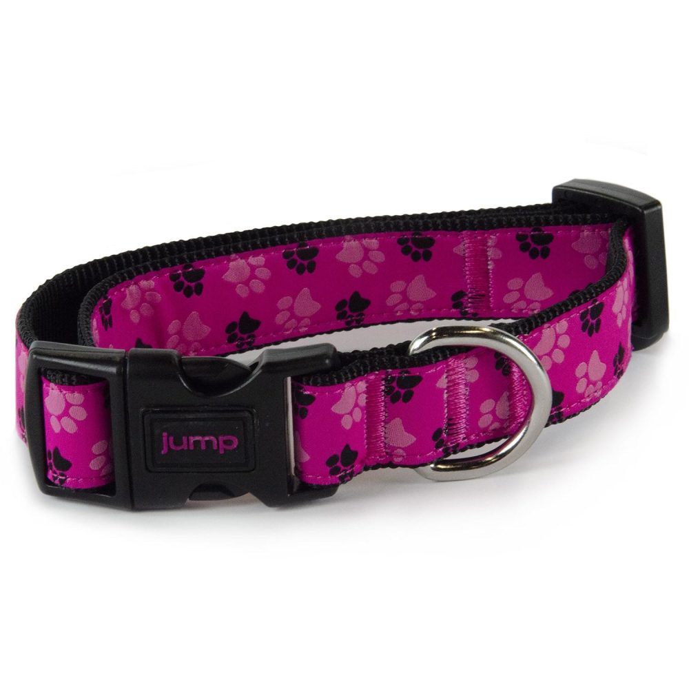 Nylon Adjustable Pink Paw Collar | Collars, Leashes & Harnesses Collars, Leashes & Harnesses Collars, Leashes & Harnesses