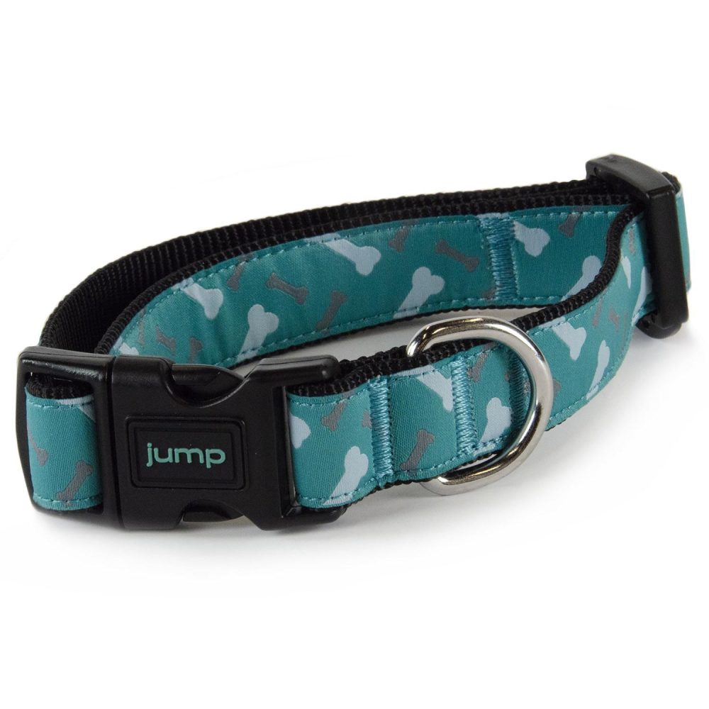 Nylon Adjustable Teal Bones Dog Collar | Collars, Leashes & Harnesses Collars, Leashes & Harnesses Collars, Leashes & Harnesses