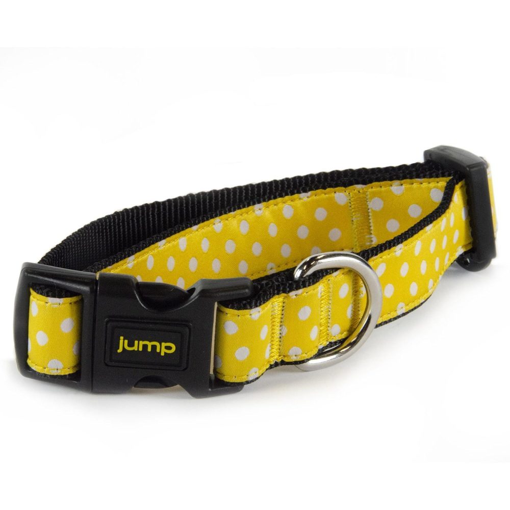 Nylon Adjustable Yellow Polka Dot Dog Collar | Collars, Leashes & Harnesses Collars, Leashes & Harnesses Collars, Leashes & Harnesses