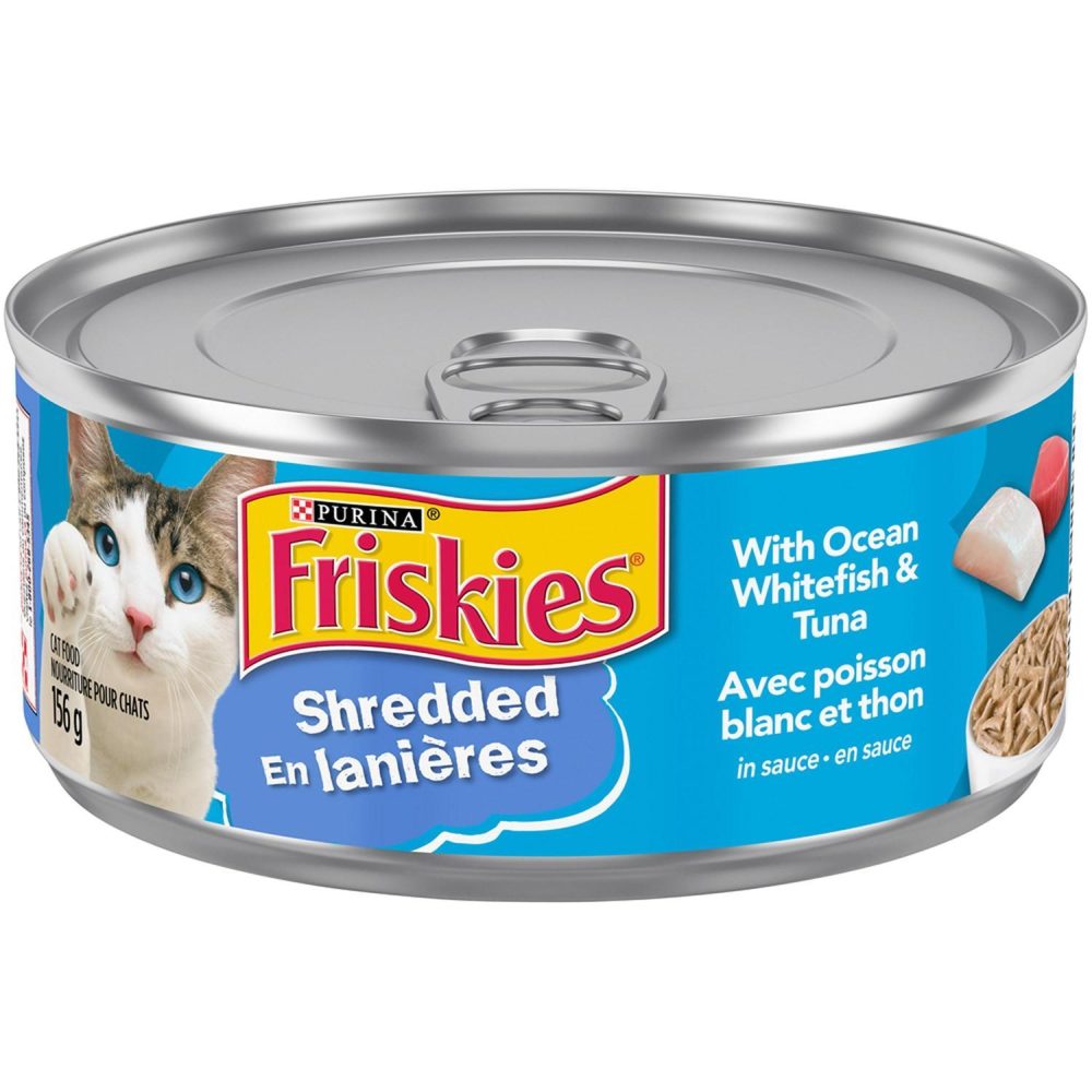 Ocean Whitefish & Tuna in Sauce Shredded / 5.5 oz – 24 pk | Wet Food Cat Cat