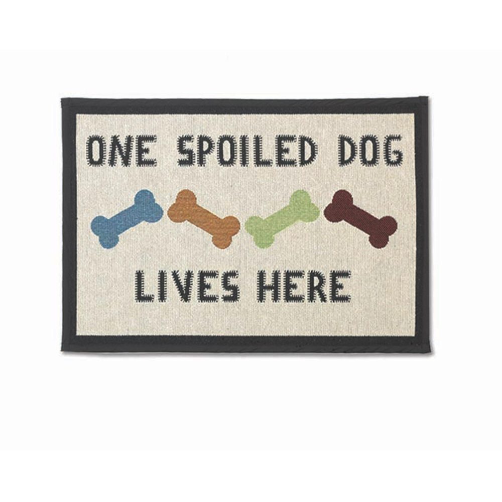 One Spoiled Dog Lives Here Tapestry Placemat | Bowls & Feeding Bowls & Feeding Bowls & Feeding