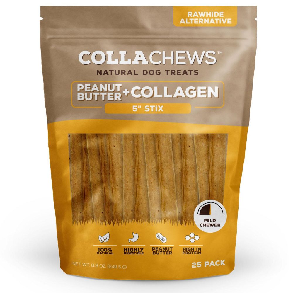 Peanut Butter Collagen 5in Sticks Dog Treats | Bones & Chews Bones & Chews Bones & Chews