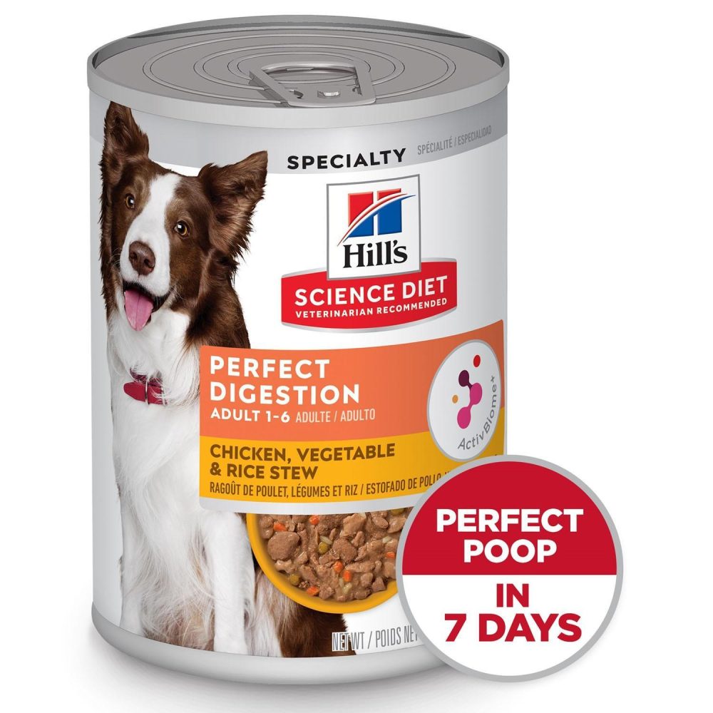 Perfect Digestion Chicken, Vegetable & Rice Stew Adult Dog Food / 12.8 oz – 12 pk | Wet Food Dog Dog