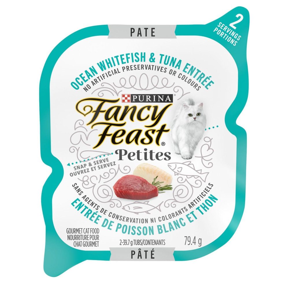 Petites Ocean Whitefish & Tuna Entree Pate Cat Food / 2.8 oz – 12 pk | Wet Food Cat Cat