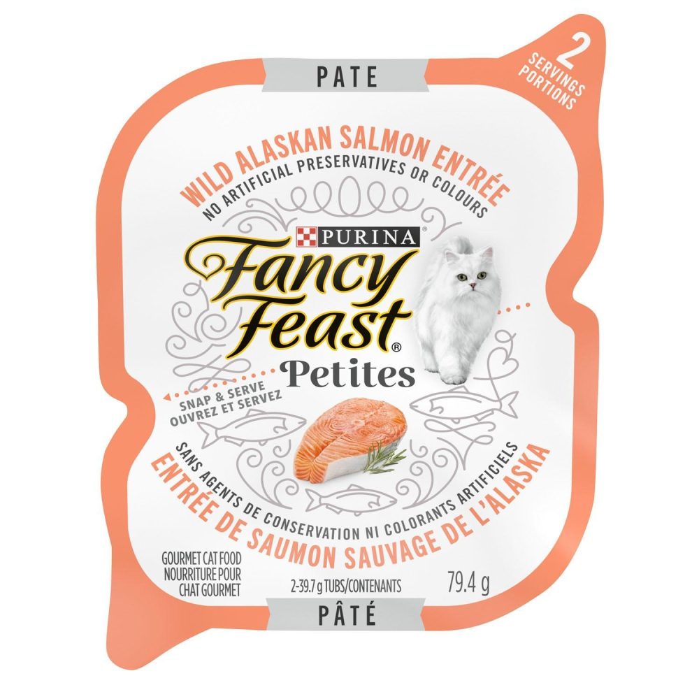 Petites Wild Alaskan Salmon Entree Cat Food / 2.8 oz – 12 pk | Wet Food Cat Cat