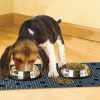 Place Mat – Grey Stripe Black Paw | Bowls & Feeding Bowls & Feeding Bowls & Feeding