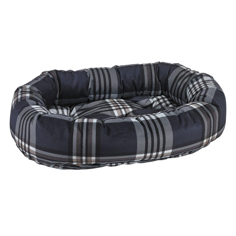 Plaid Donut Bed Navy | Beds & Mats Beds & Mats Beds & Mats