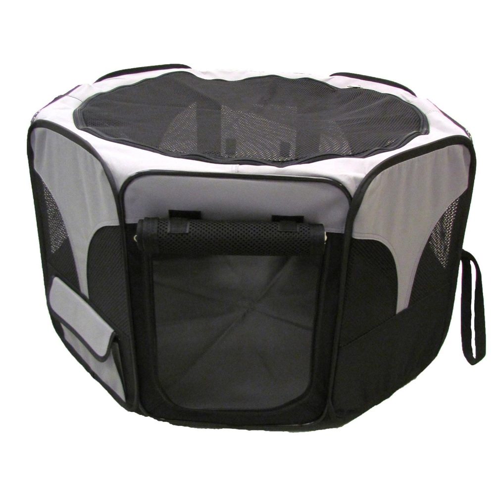 Playpen Grey/Black | Crates, Pens & Gates Crates, Pens & Gates Crates, Pens & Gates