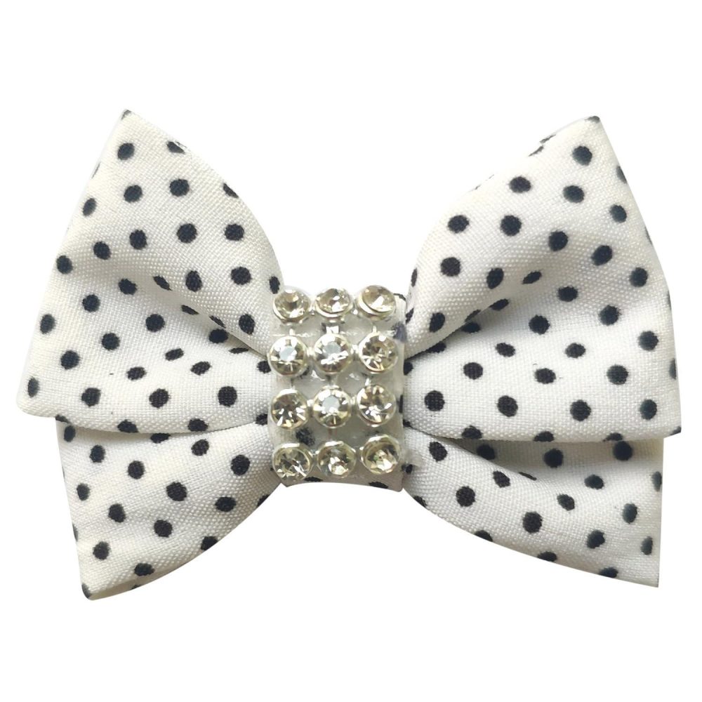 Polka Dot Hair Clip Bow Black/White | Clothing & Accessories Clothing & Accessories Clothing & Accessories