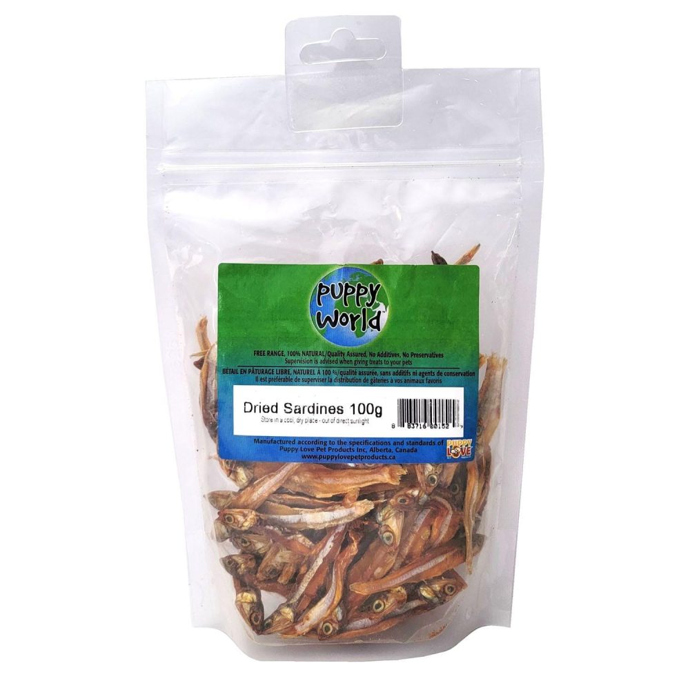 Puppy World Dried Sardines Dog Treats | Bones & Chews Bones & Chews Bones & Chews