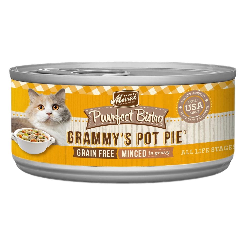 Purrfect Bistro Grammy’s Pot Pie Minced Gravy Cat Food / 5.5 oz – 24 pk | Wet Food Cat Cat