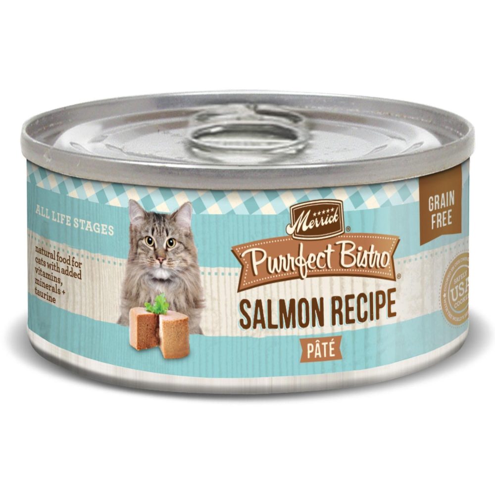 Purrfect Bistro Salmon Recipe Pate Cat Food / 3 oz – 24 pk | Wet Food Cat Cat