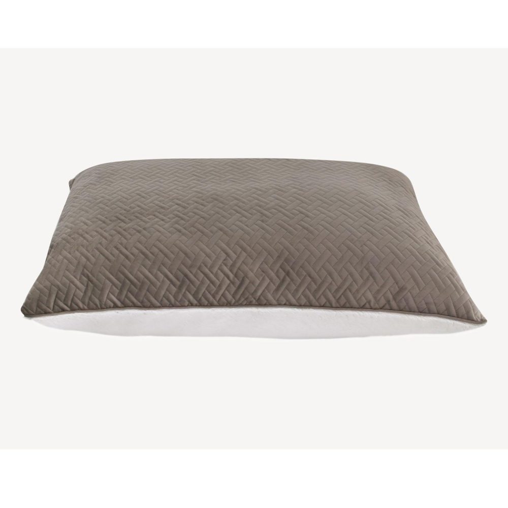 Quilted Velvet Pillow Bed Taupe | Beds & Mats Beds & Mats Beds & Mats