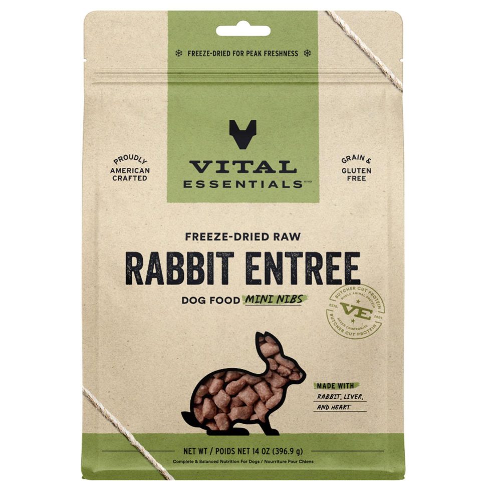 Rabbit Entree Mini Nibs Dog Food | Freeze Dried Food Dog Dog