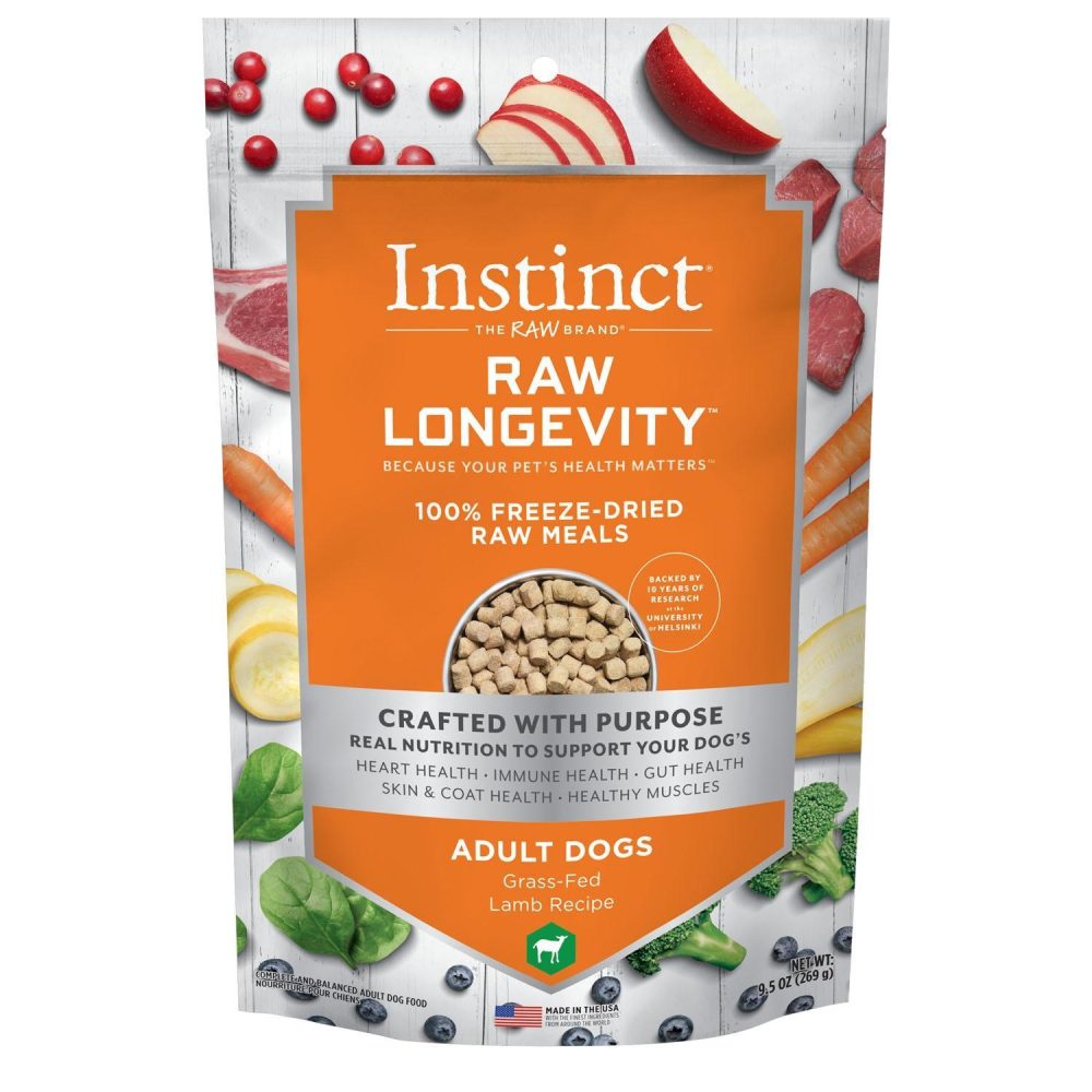 Raw Longevity Freeze-Dried Grass-Fed Lamb Recipe Adult Dog Food | Freeze Dried Food Dog Dog