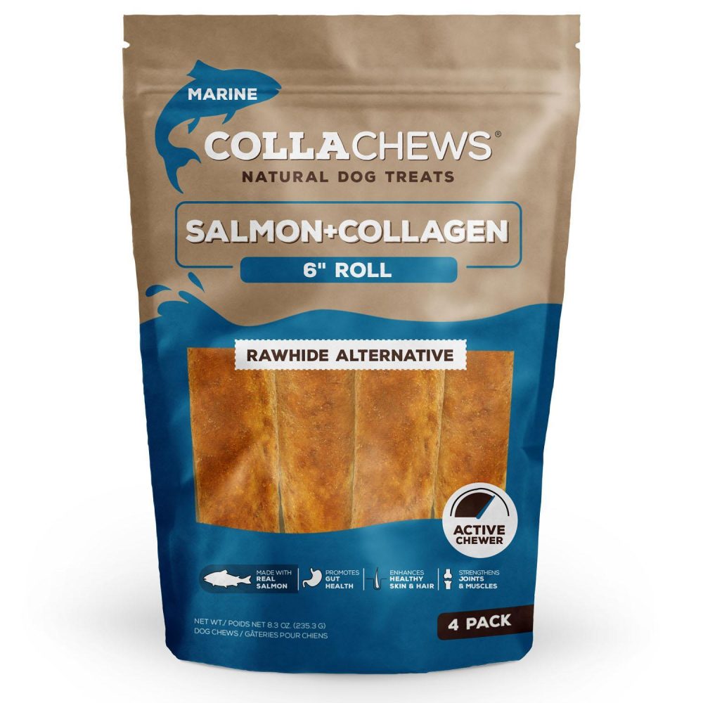 Salmon Collagen 6in Roll Dog Treats | Bones & Chews Bones & Chews Bones & Chews