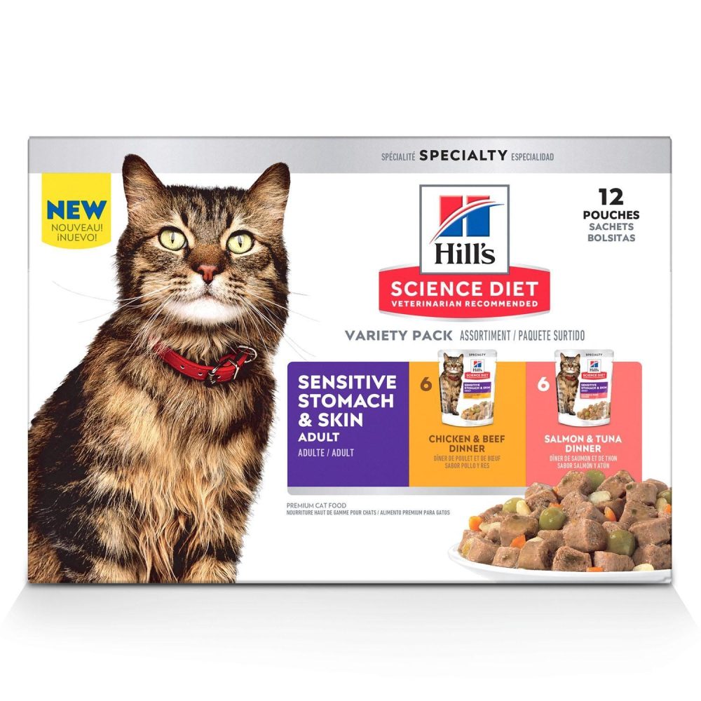 Sensitive Stomach & Skin Adult Cat Food Variety Pack / 12 pack – 2 pk | Wet Food Cat Cat