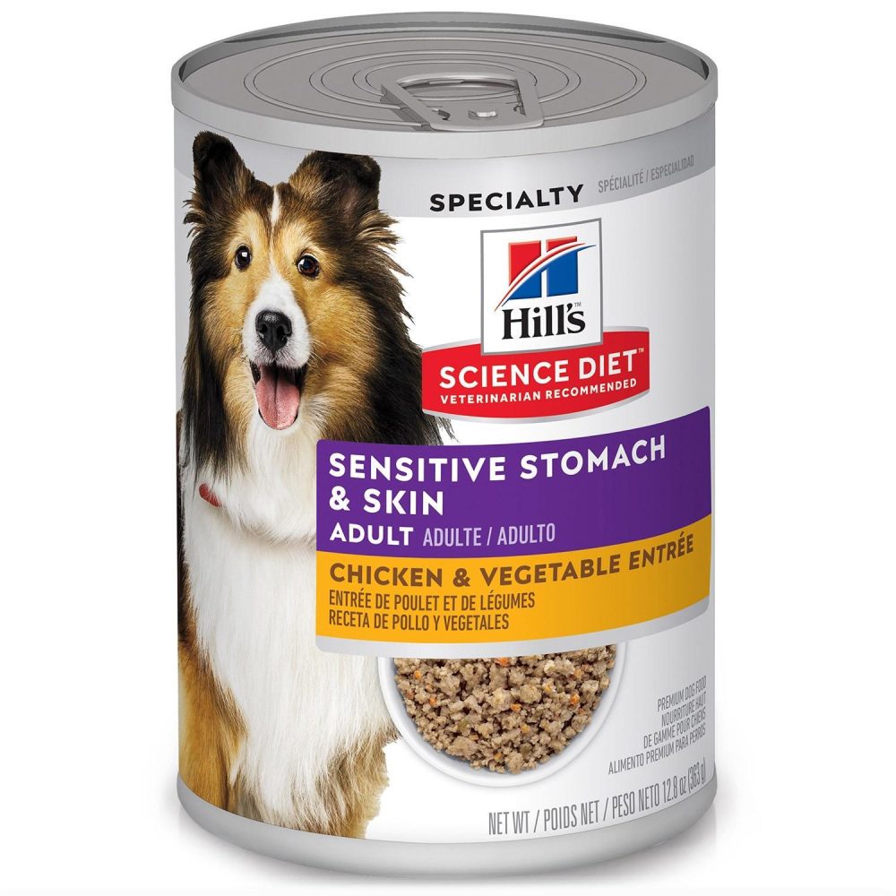 Sensitive Stomach & Skin Chicken & Vegetable Entree Adult Dog Food / 12.8 oz – 12 pk | Wet Food Dog Dog