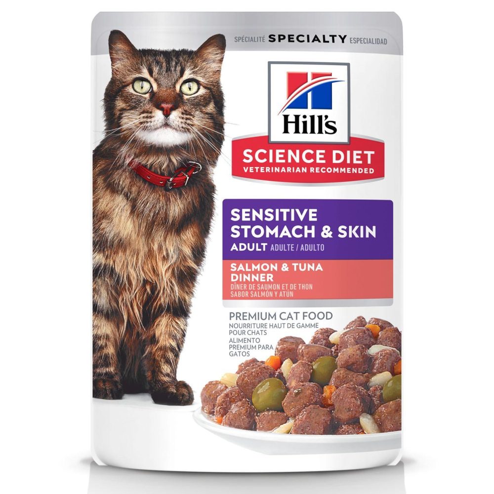 Sensitive Stomach & Skin Salmon & Tuna Adult Cat Food / 2.8 oz – 24 pk | Wet Food Cat Cat