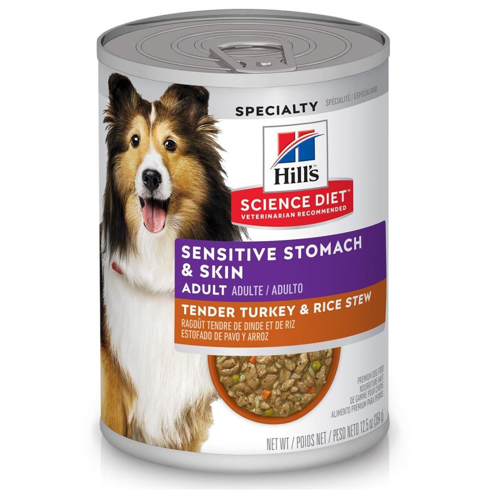 Sensitive Stomach & Skin Tender Turkey & Rice Stew Adult Dog Food / 12.5 oz – 12 pk | Wet Food Dog Dog