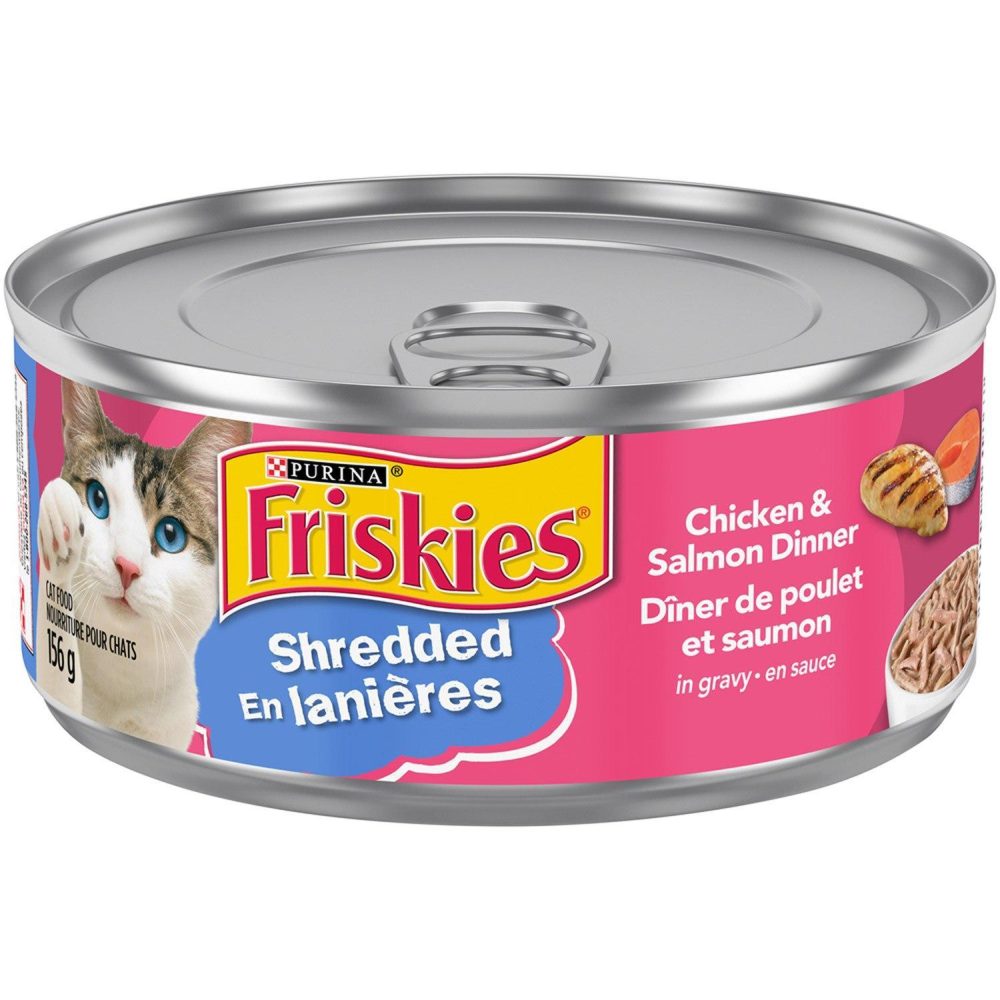 Shredded Chicken & Salmon in Gravy / 5.5 oz – 24 pk | Wet Food Cat Cat