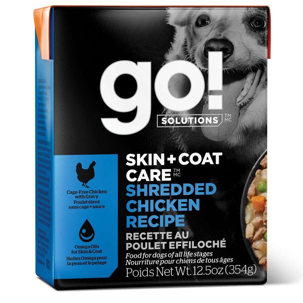 Skin + Coat Care Shredded Chicken Recipe Dog Food / 12.5 oz – 12 pk | Wet Food Dog Dog