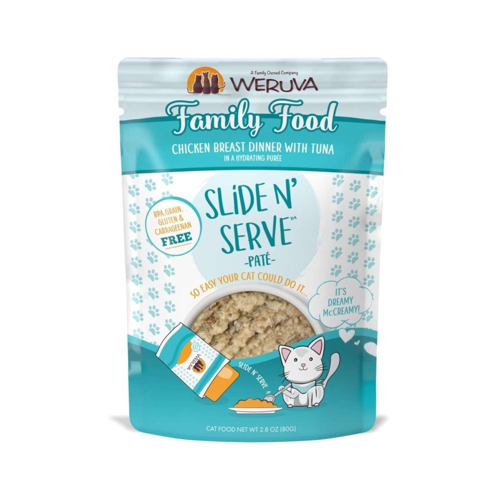 Slide N’ Serve Pate Family Food Chicken Breast Dinner with Tuna Cat Food / 2.8 oz – 12 pk | Wet Food Cat Cat