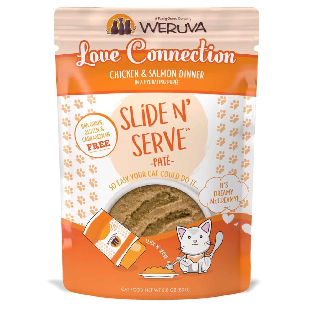 Slide N’ Serve Pate Love Connection Chicken & Salmon Dinner Cat Food / 2.8 oz – 12 pk | Wet Food Cat Cat