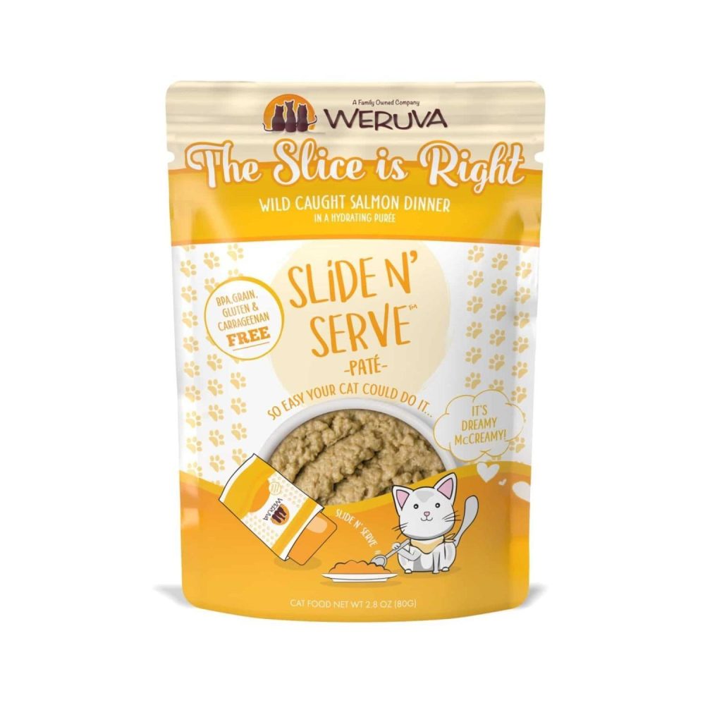 Slide N’ Serve Pate The Slice is Right Wild Caught Salmon Dinner Cat Food / 2.8 oz – 12 pk | Wet Food Cat Cat