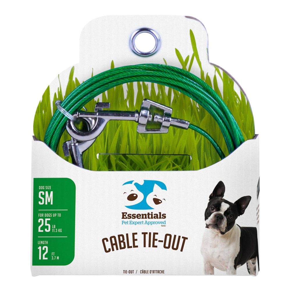 Small Dog Green Cable Tie-Out | Collars, Leashes & Harnesses Collars, Leashes & Harnesses Collars, Leashes & Harnesses