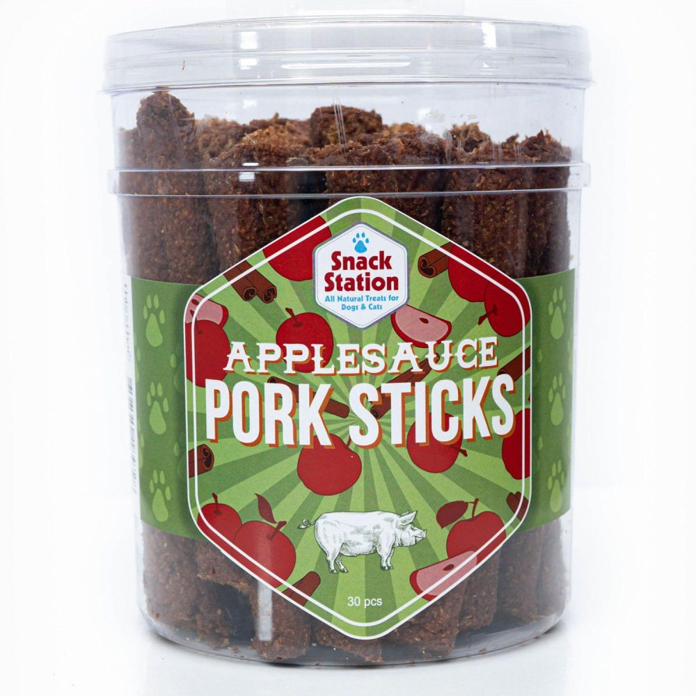 Snack Station Applesauce Pork Sticks Dog Treats | Bones & Chews Bones & Chews Bones & Chews