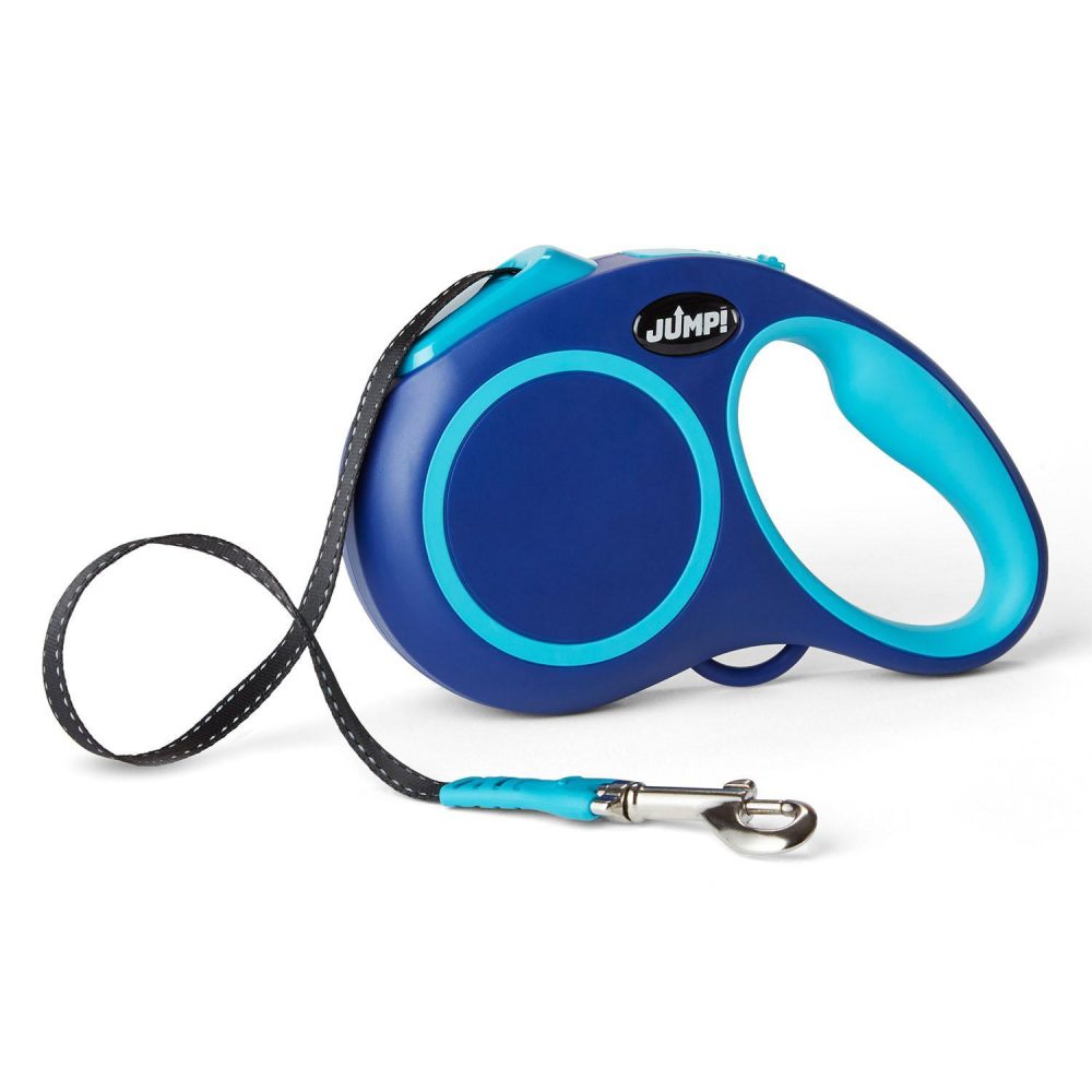 Soft Grip Ribbon Tape 16ft Retractable Blue Dog Leash | Collars, Leashes & Harnesses Collars, Leashes & Harnesses Collars, Leashes & Harnesses